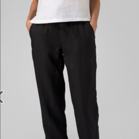 VIVID Sz 1X 100% Linen Pull-On Elastic Waist Drawstring Casual Fresh NEW Pants - Picture 7 of 8